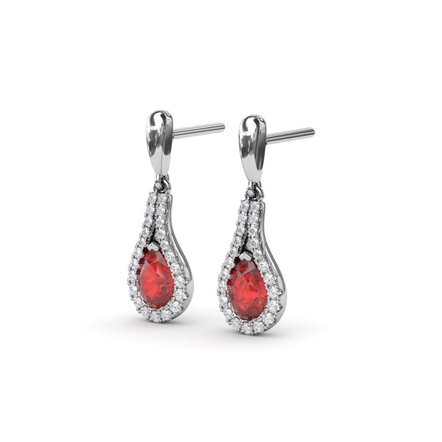 Glamourous Ruby and Diamond Wrap Earrings