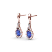 Glamourous Sapphire and Diamond Wrap Earrings
