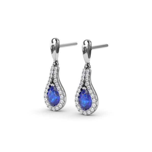 Glamourous Sapphire and Diamond Wrap Earrings