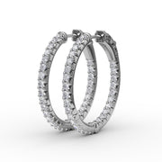 1.35ct Diamond Hoop Earrings