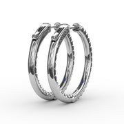 1.35ct Diamond Hoop Earrings