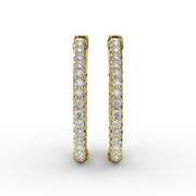 1.35ct Diamond Hoop Earrings