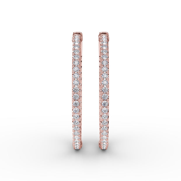 2.10ct Diamond Hoop Earrings
