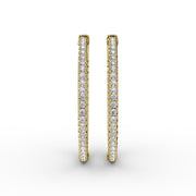 2.10ct Diamond Hoop Earrings