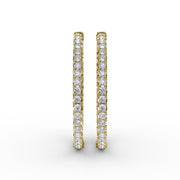3.15ct Diamond Hoop Earrings