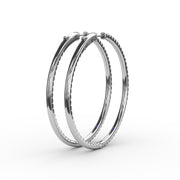 2.9ct Diamond Hoop Earrings