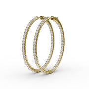 4.32ct Diamond Hoop Earrings