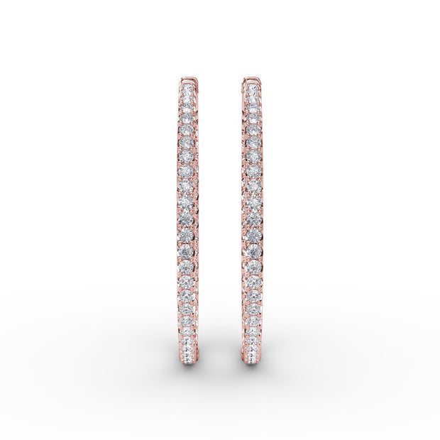 4.32ct Diamond Hoop Earrings