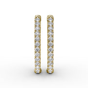 2ct Diamond Hoop Earrings