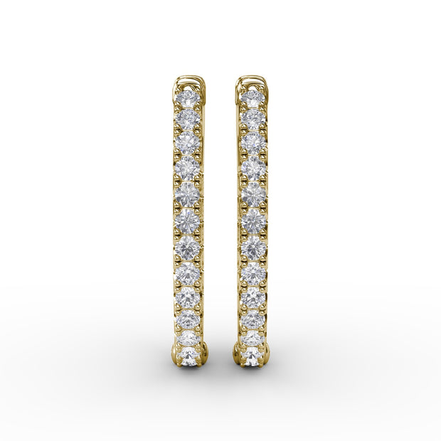 2ct Diamond Hoop Earrings