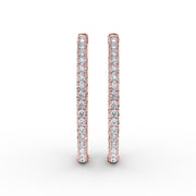 2.98ct Diamond Hoop Earrings