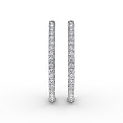 2.98ct Diamond Hoop Earrings