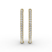 2.98ct Diamond Hoop Earrings