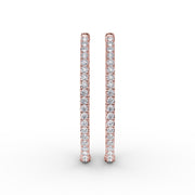 3.6ct Diamond Hoop Earrings