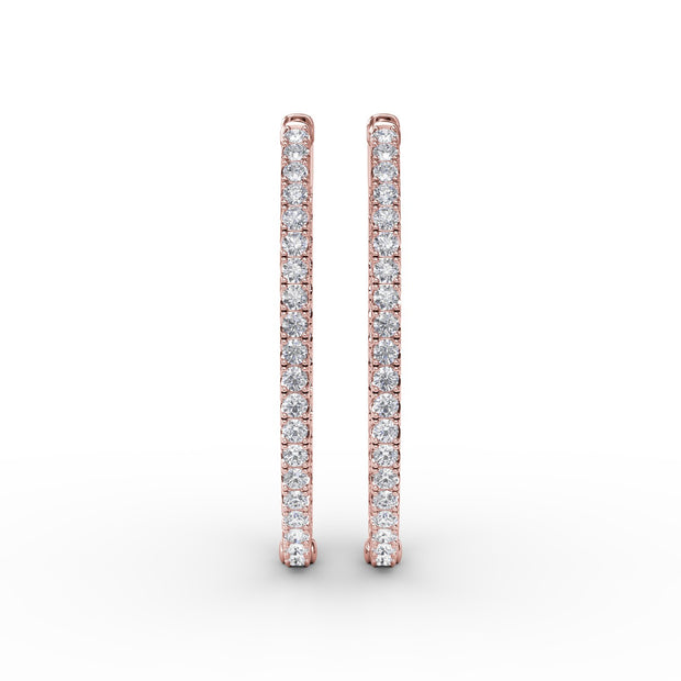 3.6ct Diamond Hoop Earrings