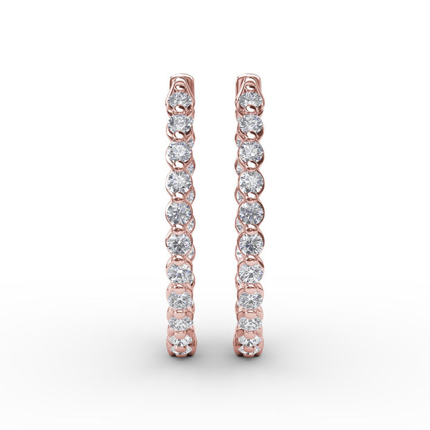 1.4ct Diamond Hoop Earrings