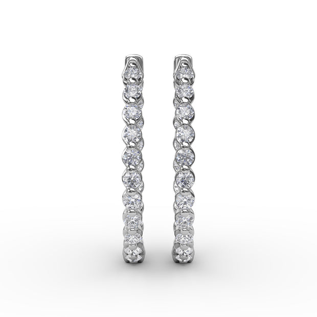 1.4ct Diamond Hoop Earrings