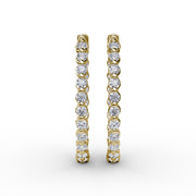 1.4ct Diamond Hoop Earrings