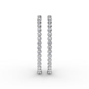 2.1ct Diamond Hoop Earrings