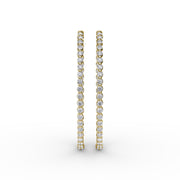 Beauty And The Bezel Set Diamond Hoop Earrings