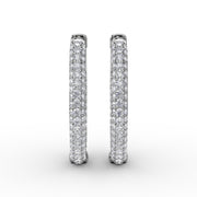Pavé Diamond Hoop Earrings