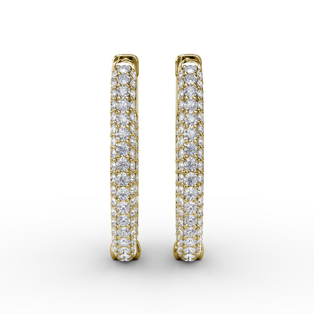 Pavé Diamond Hoop Earrings