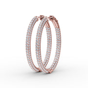 Pavé Diamond Hoop Earrings