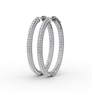 Pavé Diamond Hoop Earrings