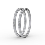 Pavé Diamond Hoop Earrings
