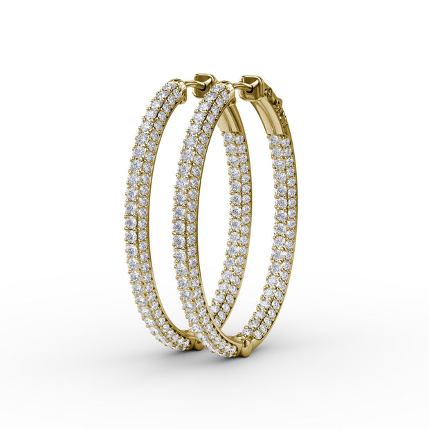 Pavé Diamond Hoop Earrings