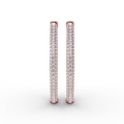 Pavé Diamond Hoop Earrings