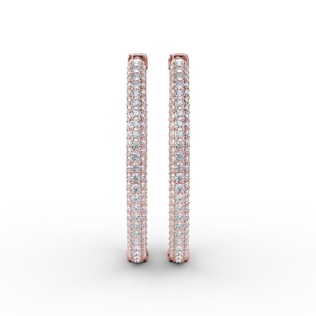 Pavé Diamond Hoop Earrings