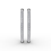 Pavé Diamond Hoop Earrings