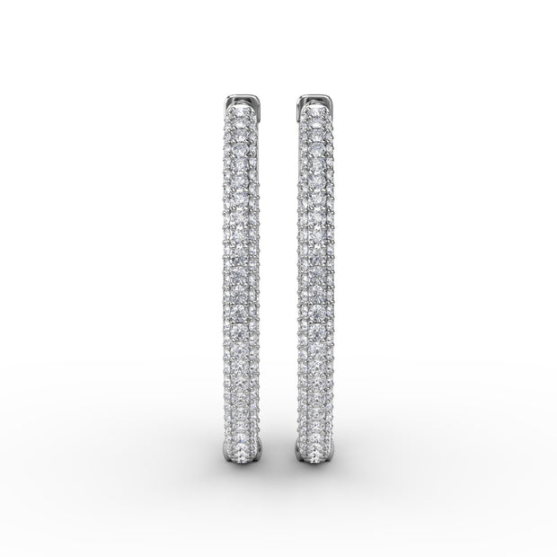 Pavé Diamond Hoop Earrings