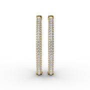 Pavé Diamond Hoop Earrings