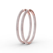 Pavé Diamond Hoop Earrings