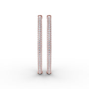Pavé Diamond Hoop Earrings