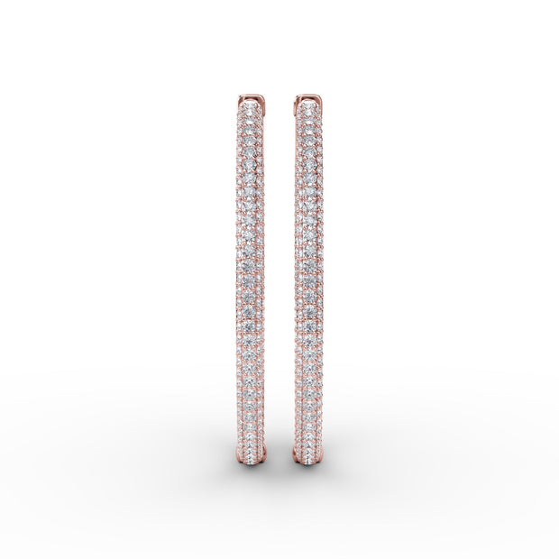 Pavé Diamond Hoop Earrings