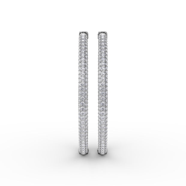 Pavé Diamond Hoop Earrings