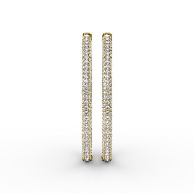 Pavé Diamond Hoop Earrings