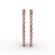 Flawless Filigree Diamond Hoops