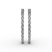 Flawless Filigree Diamond Hoops