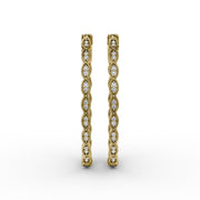 Flawless Filigree Diamond Hoops