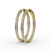 Knife Setting Diamond Hoop