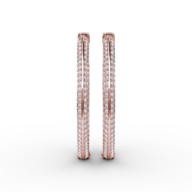 Knife Setting Diamond Hoop