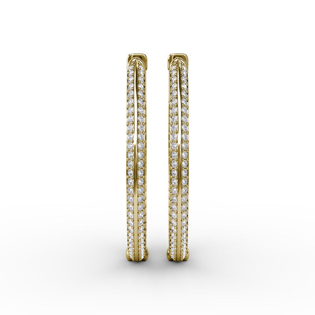 Knife Setting Diamond Hoop
