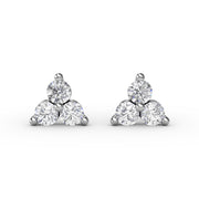 Empire Diamond Stud Cluster Earrings