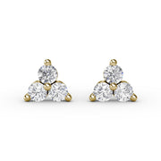 Empire Diamond Stud Cluster Earrings