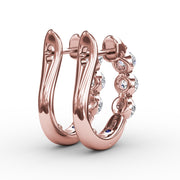 Empire Diamond Hoop Earrings
