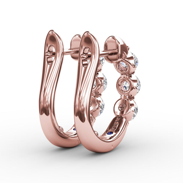 Empire Diamond Hoop Earrings
